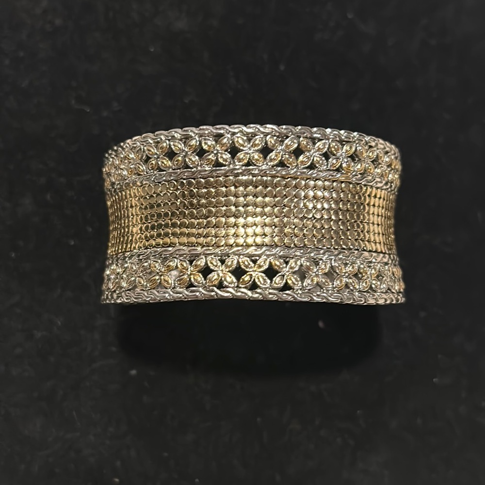 Gold and Silver Toned Cuff Bracelet